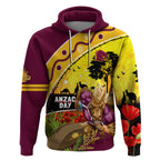 Broncos ANZAC Day Hoodie Mascot Rosemary Starring Night Style