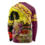 Broncos ANZAC Day Long Sleeve Shirt Mascot Rosemary Starring Night Style