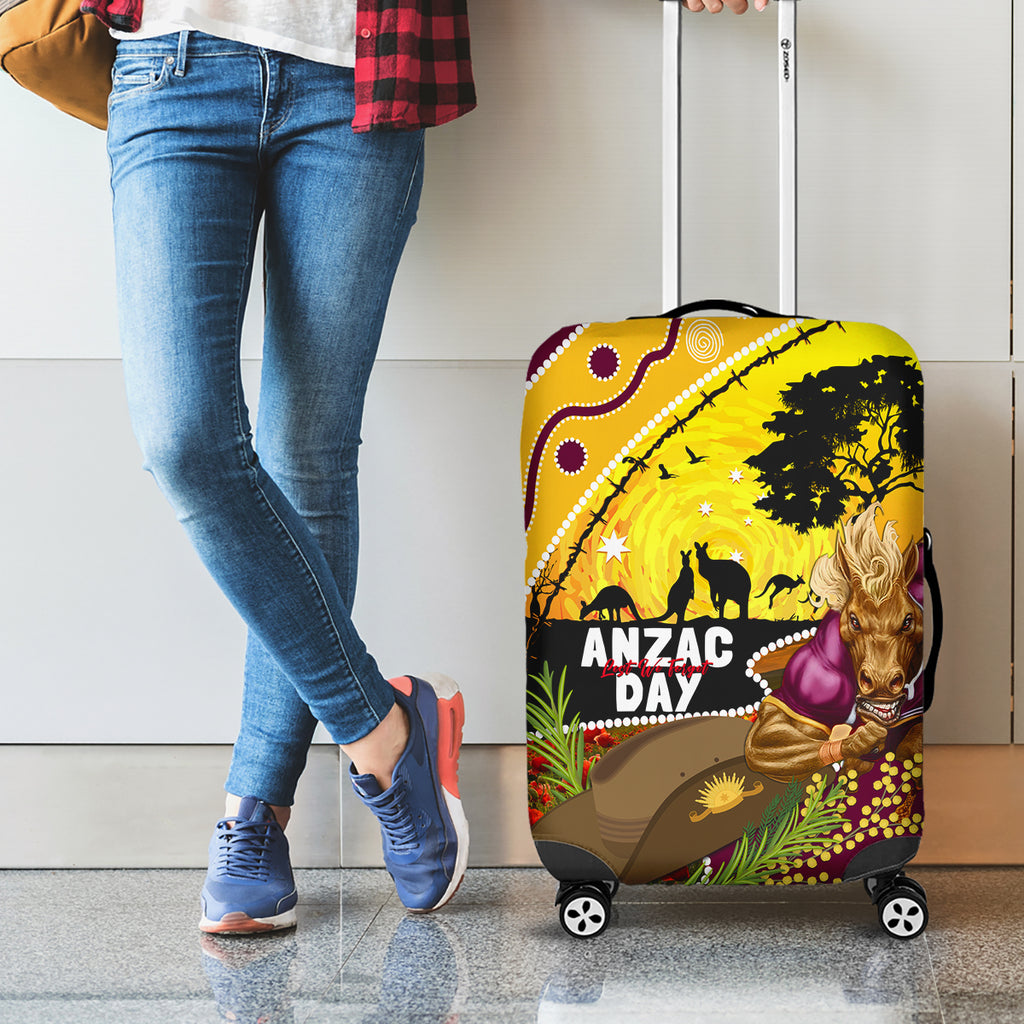 Broncos ANZAC Day Luggage Cover Mascot Rosemary Starring Night Style