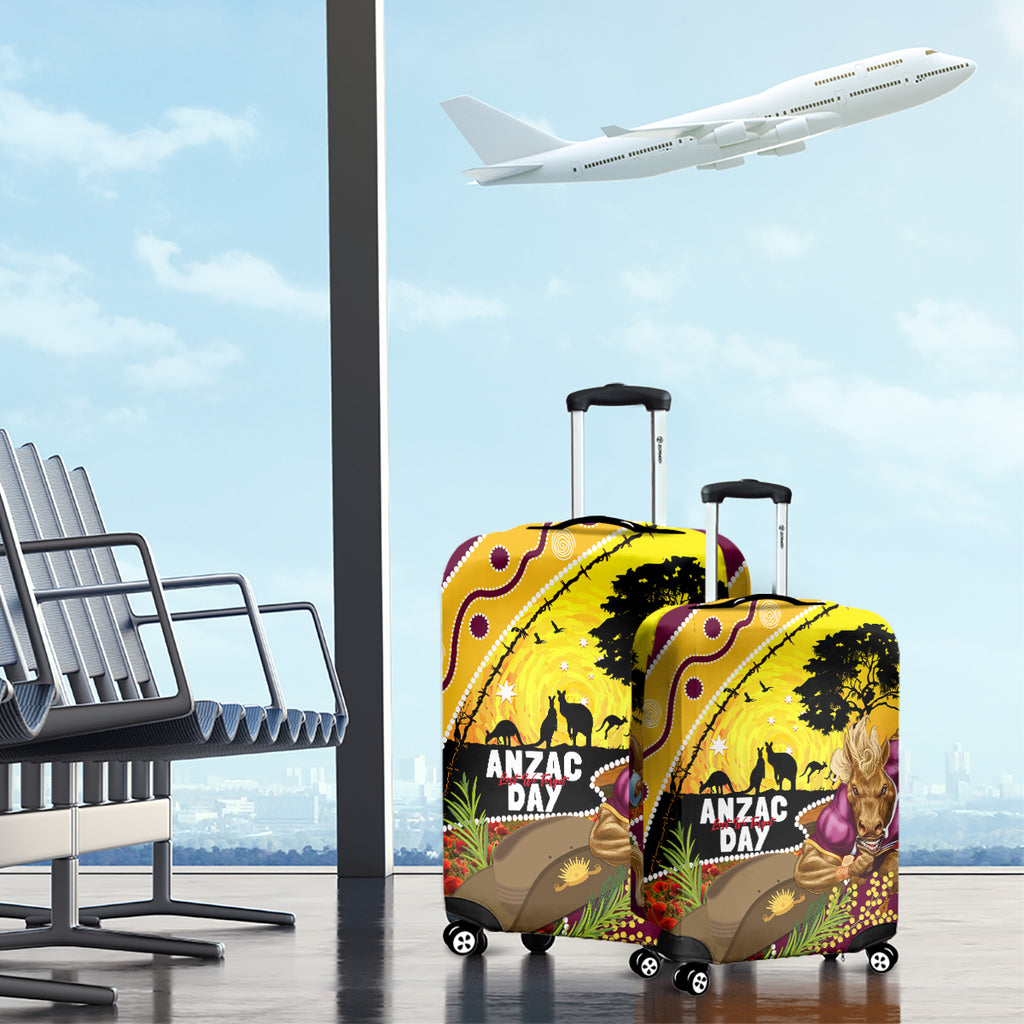 Broncos ANZAC Day Luggage Cover Mascot Rosemary Starring Night Style