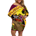 Broncos ANZAC Day Off Shoulder Short Dress Mascot Rosemary Starring Night Style