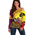 Broncos ANZAC Day Off Shoulder Sweater Mascot Rosemary Starring Night Style