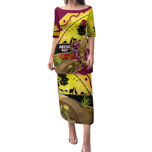 Broncos ANZAC Day Puletasi Mascot Rosemary Starring Night Style