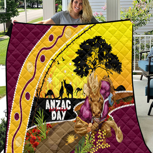 Broncos ANZAC Day Quilt Mascot Rosemary Starring Night Style