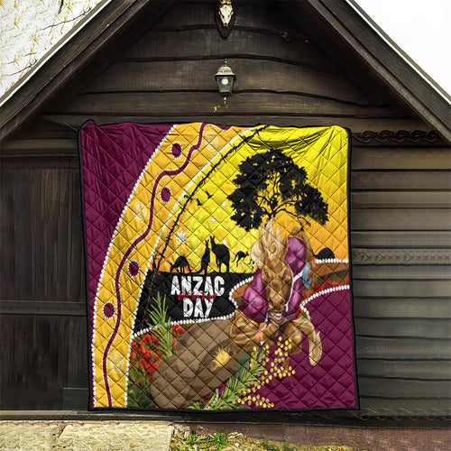 Broncos ANZAC Day Quilt Mascot Rosemary Starring Night Style
