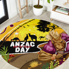 Broncos ANZAC Day Round Carpet Mascot Rosemary Starring Night Style