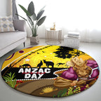Broncos ANZAC Day Round Carpet Mascot Rosemary Starring Night Style