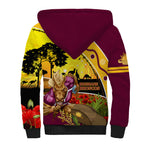 Broncos ANZAC Day Sherpa Hoodie Mascot Rosemary Starring Night Style