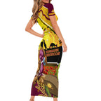Broncos ANZAC Day Short Sleeve Bodycon Dress Mascot Rosemary Starring Night Style