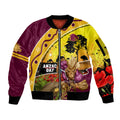 Broncos ANZAC Day Sleeve Zip Bomber Jacket Mascot Rosemary Starring Night Style