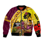 Broncos ANZAC Day Sleeve Zip Bomber Jacket Mascot Rosemary Starring Night Style