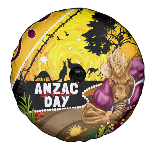 Broncos ANZAC Day Spare Tire Cover Mascot Rosemary Starring Night Style