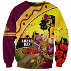 Broncos ANZAC Day Sweatshirt Mascot Rosemary Starring Night Style