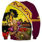 Broncos ANZAC Day Sweatshirt Mascot Rosemary Starring Night Style