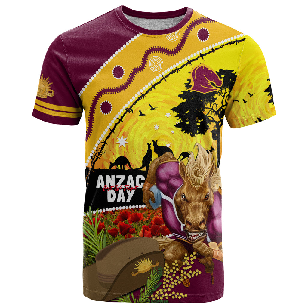 Broncos ANZAC Day T Shirt Mascot Rosemary Starring Night Style