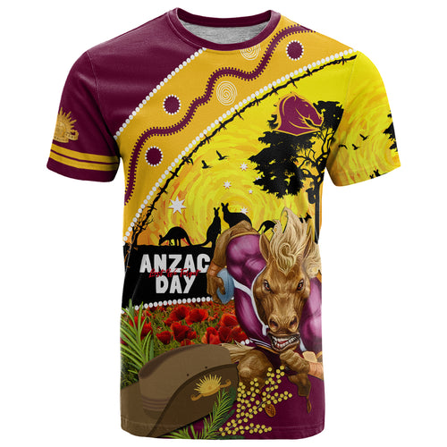 Broncos ANZAC Day T Shirt Mascot Rosemary Starring Night Style