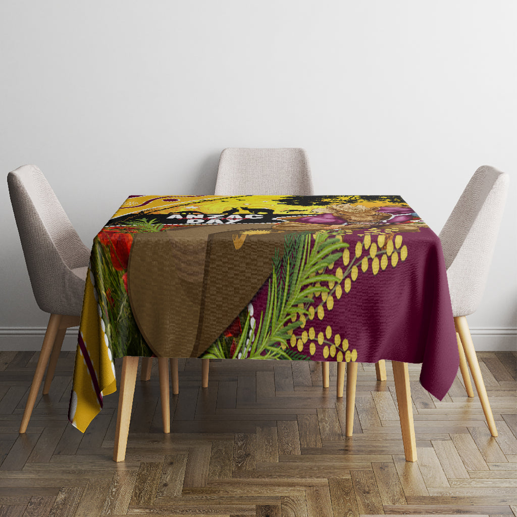 Broncos ANZAC Day Tablecloth Mascot Rosemary Starring Night Style