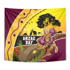 Broncos ANZAC Day Tapestry Mascot Rosemary Starring Night Style