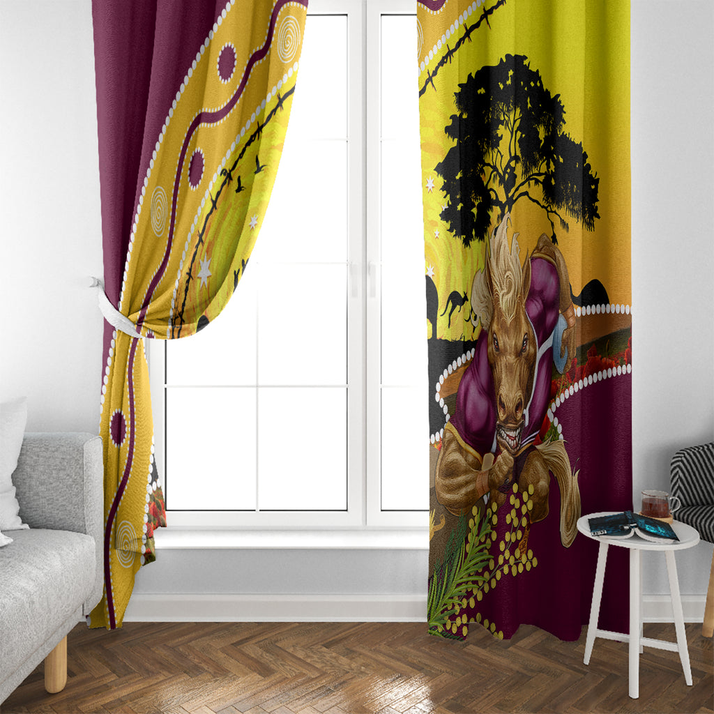 Broncos ANZAC Day Window Curtain Mascot Rosemary Starring Night Style