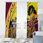 Broncos ANZAC Day Window Curtain Mascot Rosemary Starring Night Style