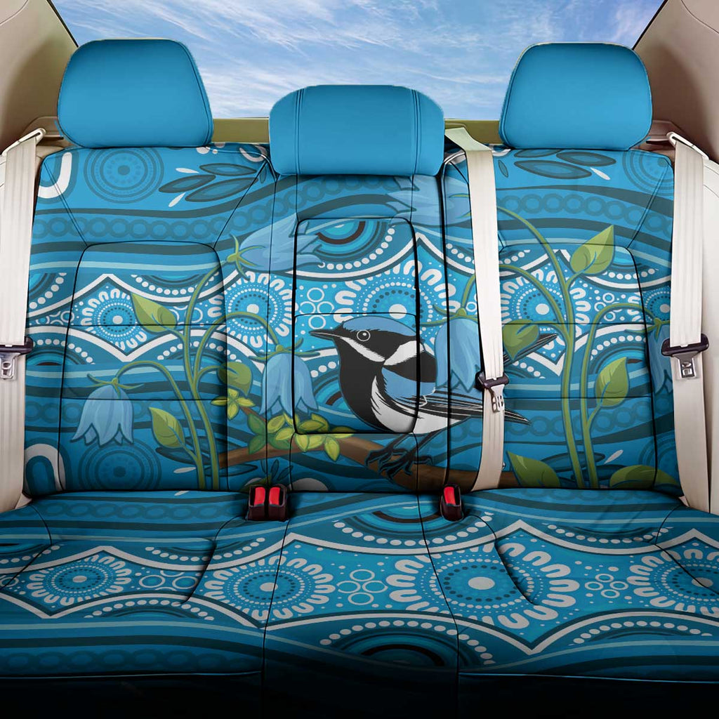 Australia Bluebell Creeper With Superb Blue Wren Back Car Seat Cover Aboriginal Art