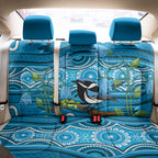Australia Bluebell Creeper With Superb Blue Wren Back Car Seat Cover Aboriginal Art