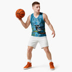 Australia Bluebell Creeper With Superb Blue Wren Basketball Jersey Aboriginal Art - Aussie Hoodie