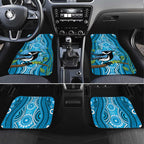 Australia Bluebell Creeper With Superb Blue Wren Car Mats Aboriginal Art