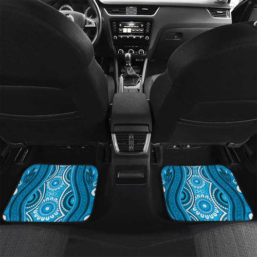 Australia Bluebell Creeper With Superb Blue Wren Car Mats Aboriginal Art