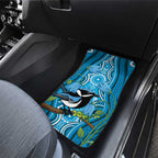 Australia Bluebell Creeper With Superb Blue Wren Car Mats Aboriginal Art