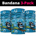 Australia Bluebell Creeper With Superb Blue Wren Neck Gaiter Aboriginal Art - Aussie Hoodie