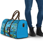 Australia Bluebell Creeper With Superb Blue Wren Travel Bag Aboriginal Art - Aussie Hoodie