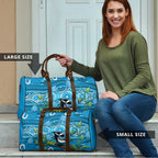 Australia Bluebell Creeper With Superb Blue Wren Travel Bag Aboriginal Art - Aussie Hoodie