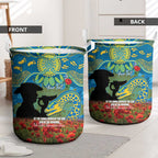 Personalised Parramatta Eels Rugby ANZAC Day Laundry Basket Last Post Poppy We Will Remember Them