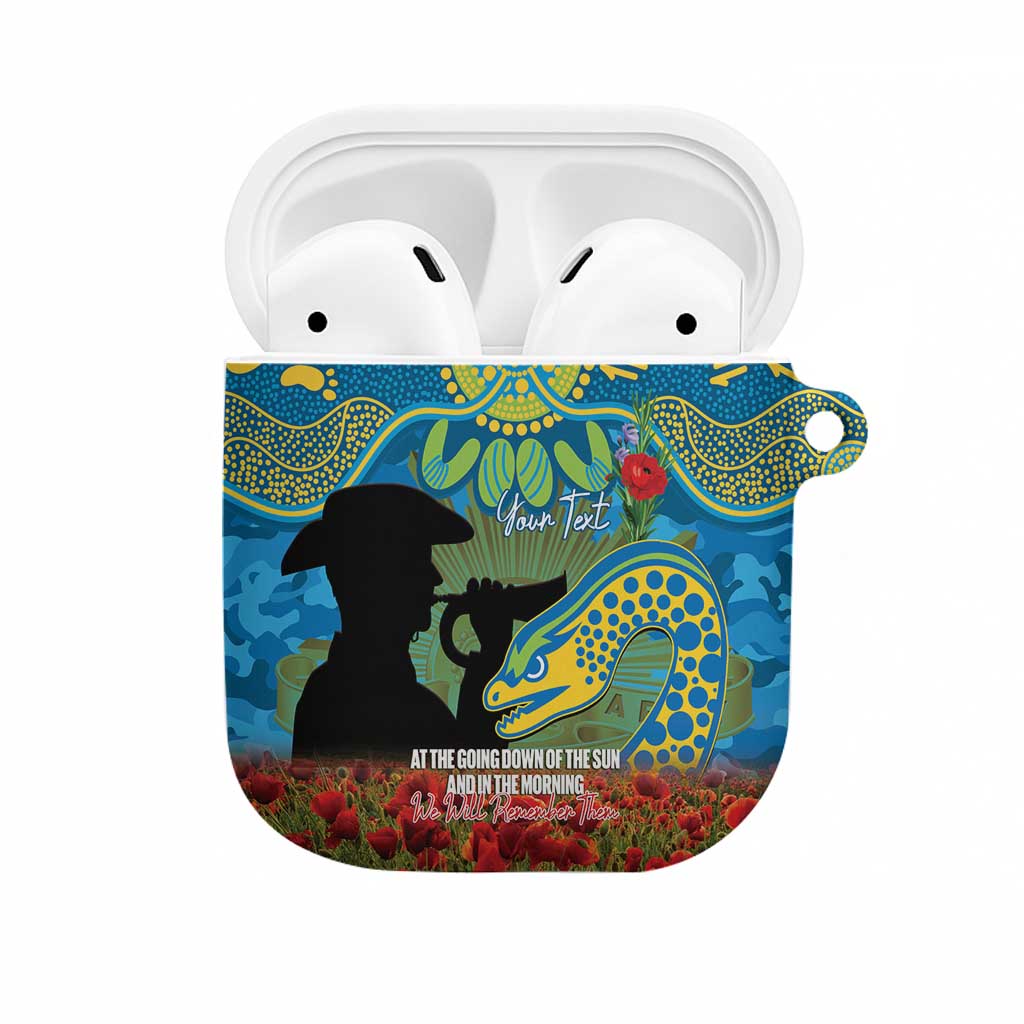 Personalised Parramatta Eels Rugby ANZAC Day AirPods Case Last Post Poppy We Will Remember Them