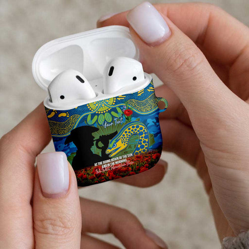 Personalised Parramatta Eels Rugby ANZAC Day AirPods Case Last Post Poppy We Will Remember Them