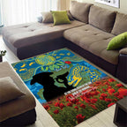Personalised Parramatta Eels Rugby ANZAC Day Area Rug Last Post Poppy We Will Remember Them