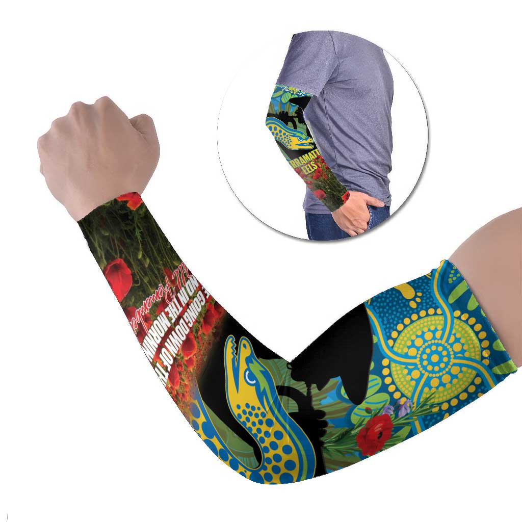 Personalised Parramatta Eels Rugby ANZAC Day Arm Sleeves Last Post Poppy We Will Remember Them