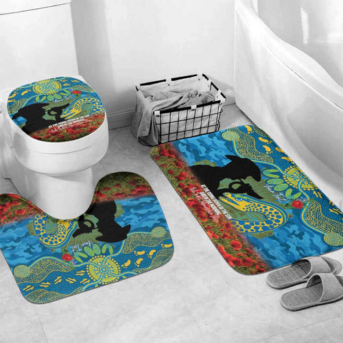 Personalised Parramatta Eels Rugby ANZAC Day Bathroom Set Last Post Poppy We Will Remember Them
