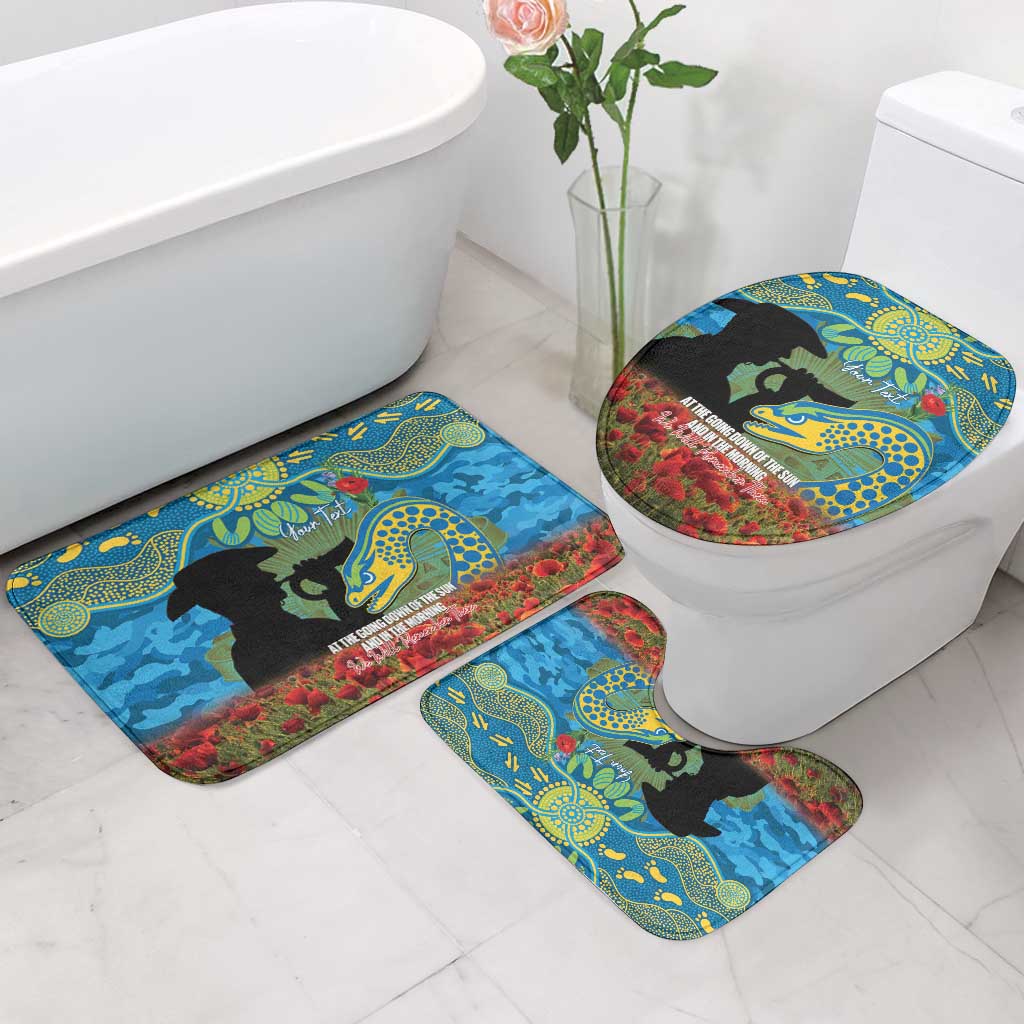 Personalised Parramatta Eels Rugby ANZAC Day Bathroom Set Last Post Poppy We Will Remember Them