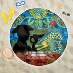 Personalised Parramatta Eels Rugby ANZAC Day Beach Blanket Last Post Poppy We Will Remember Them