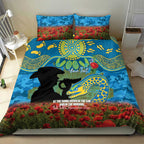Personalised Parramatta Eels Rugby ANZAC Day Bedding Set Last Post Poppy We Will Remember Them