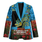 Personalised Parramatta Eels Rugby ANZAC Day Blazer Last Post Poppy We Will Remember Them