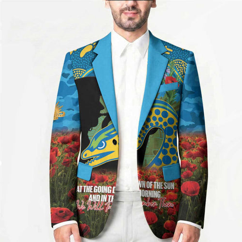 Personalised Parramatta Eels Rugby ANZAC Day Blazer Last Post Poppy We Will Remember Them