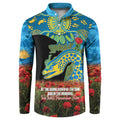 Personalised Parramatta Eels Rugby ANZAC Day Button Sweatshirt Last Post Poppy We Will Remember Them