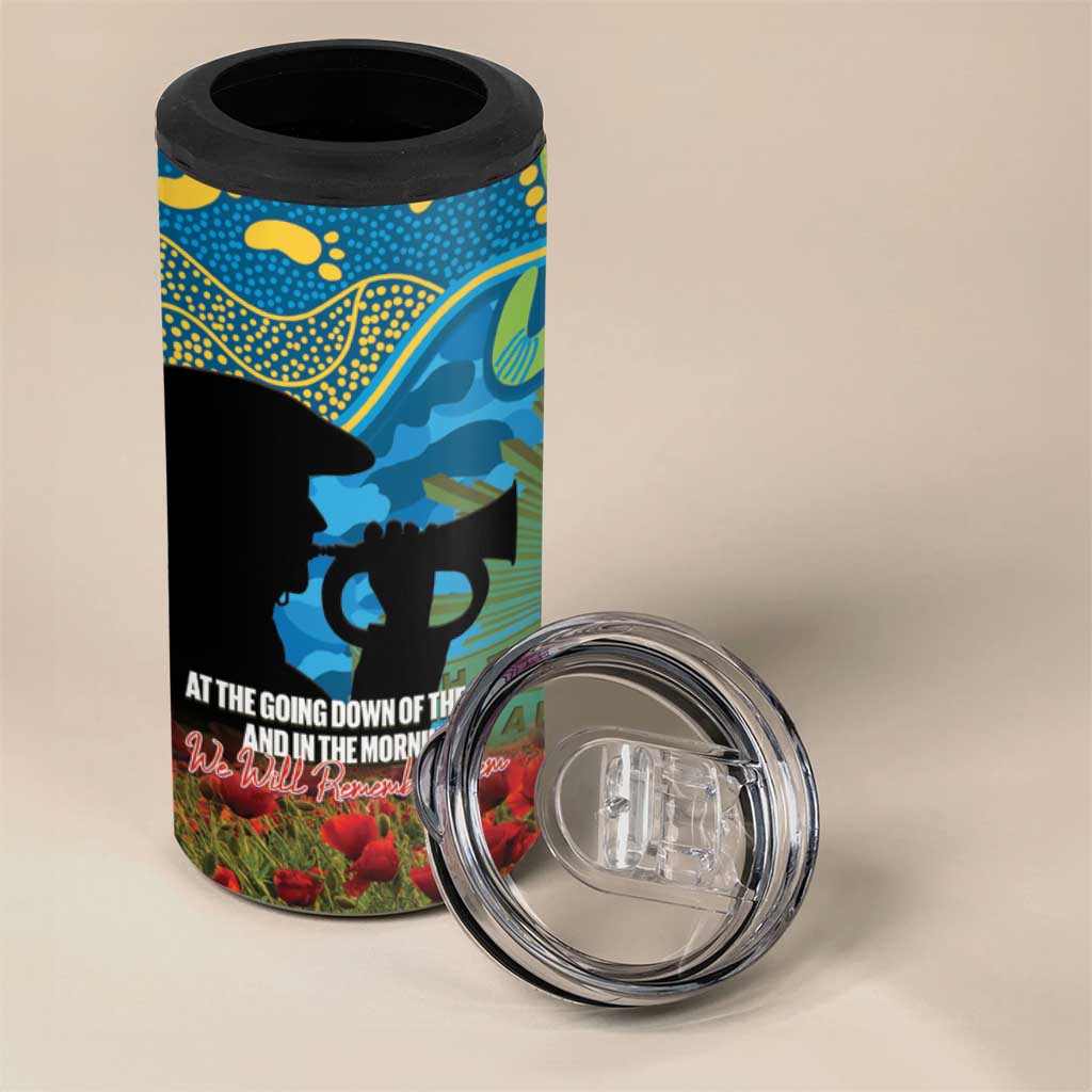 Personalised Parramatta Eels Rugby ANZAC Day 4 in 1 Can Cooler Tumbler Last Post Poppy We Will Remember Them