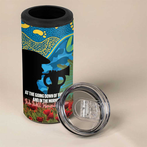 Personalised Parramatta Eels Rugby ANZAC Day 4 in 1 Can Cooler Tumbler Last Post Poppy We Will Remember Them