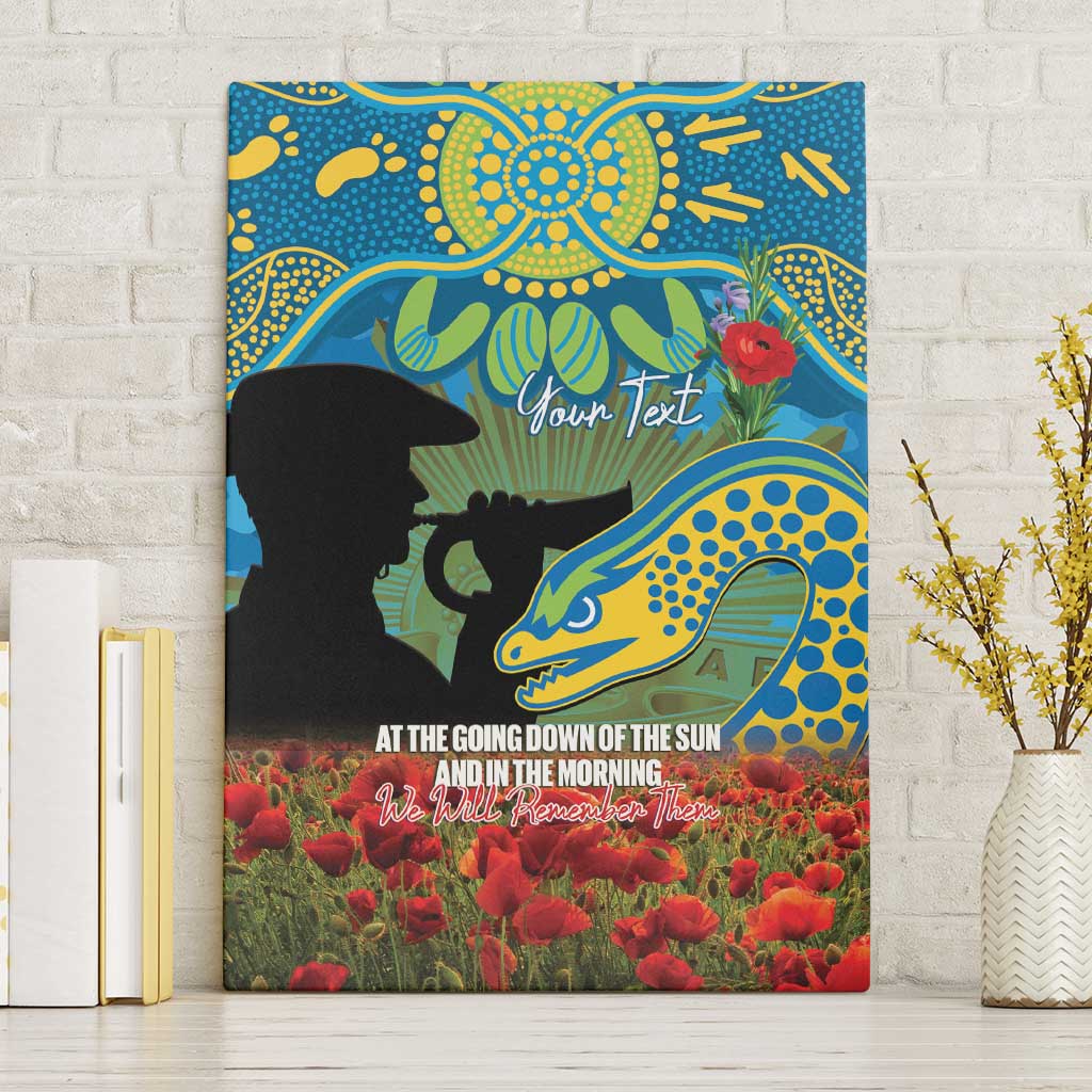 Personalised Parramatta Eels Rugby ANZAC Day Canvas Wall Art Last Post Poppy We Will Remember Them