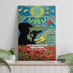 Personalised Parramatta Eels Rugby ANZAC Day Canvas Wall Art Last Post Poppy We Will Remember Them