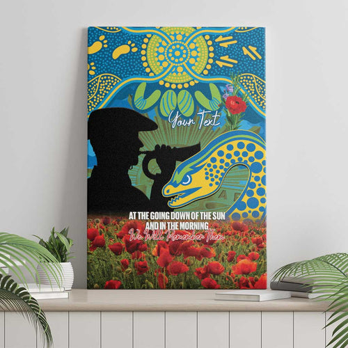 Personalised Parramatta Eels Rugby ANZAC Day Canvas Wall Art Last Post Poppy We Will Remember Them